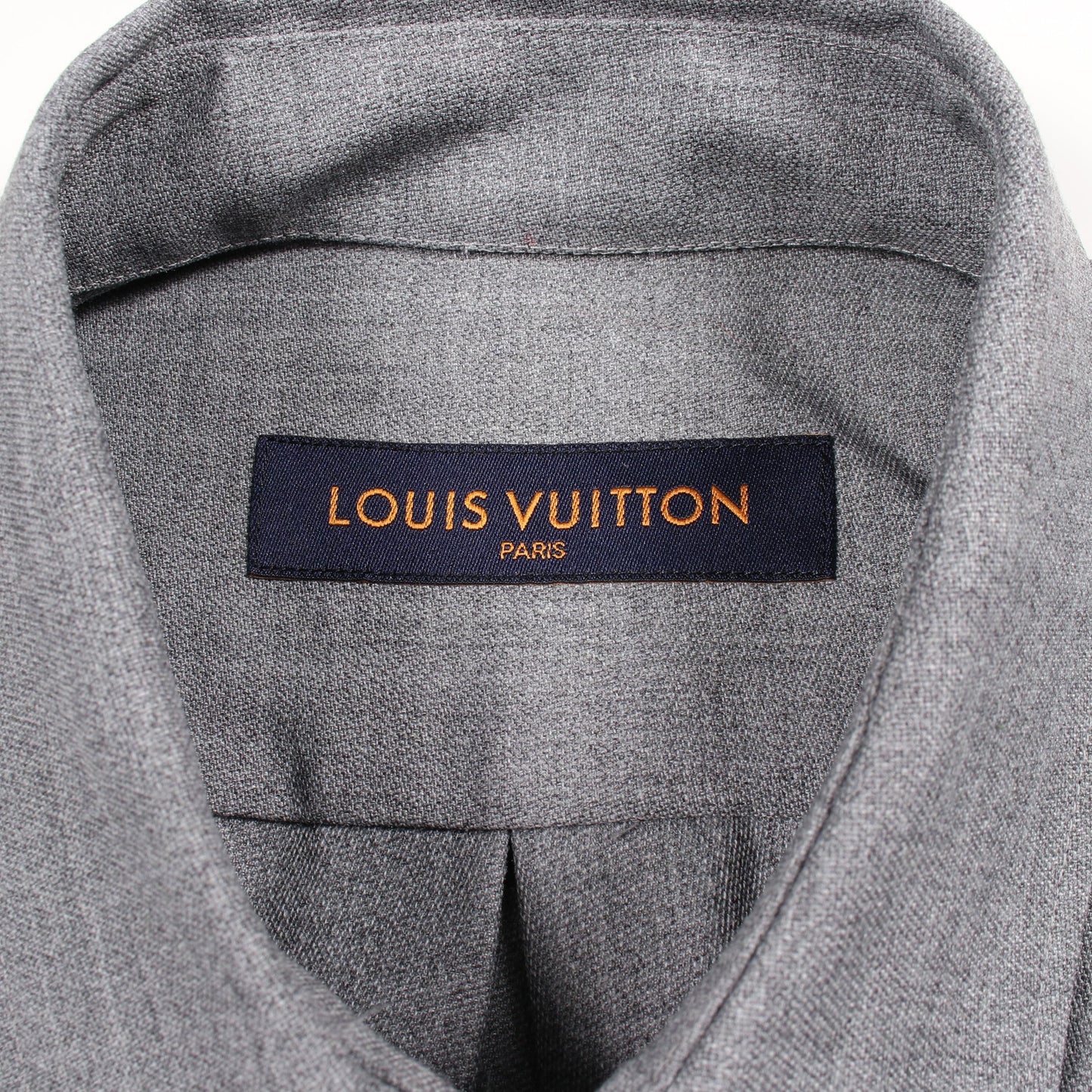 長袖 シャツ ウール グレー ルイヴィトン トップス LOUIS VUITTON