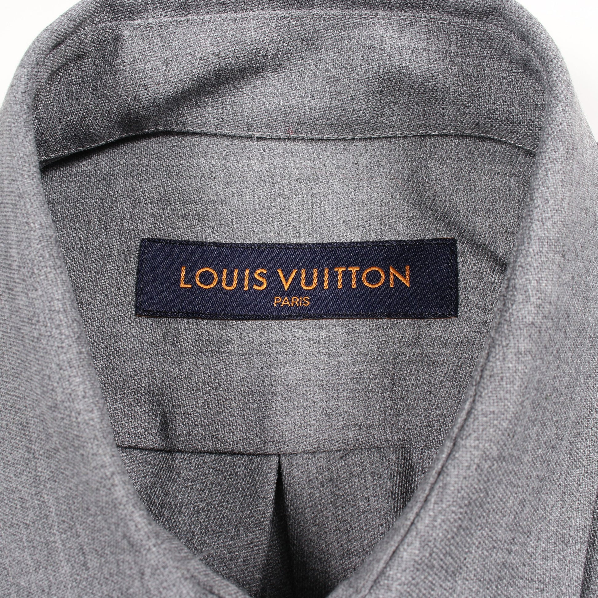 長袖 シャツ ウール グレー ルイヴィトン トップス LOUIS VUITTON