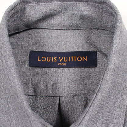 長袖 シャツ ウール グレー ルイヴィトン トップス LOUIS VUITTON