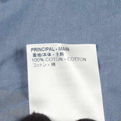 ボタニカル クルーネック 半袖Tシャツ コットン ライトブルー ネイビー マルチカラー ルイヴィトン トップス LOUIS VUITTON