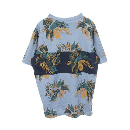 ボタニカル クルーネック 半袖Tシャツ コットン ライトブルー ネイビー マルチカラー ルイヴィトン トップス LOUIS VUITTON