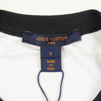 グラフィックプリント ステートメント スパンコール 半袖 ワンピース コットン ホワイト マルチカラー ルイヴィトン ワンピース LOUIS VUITTON