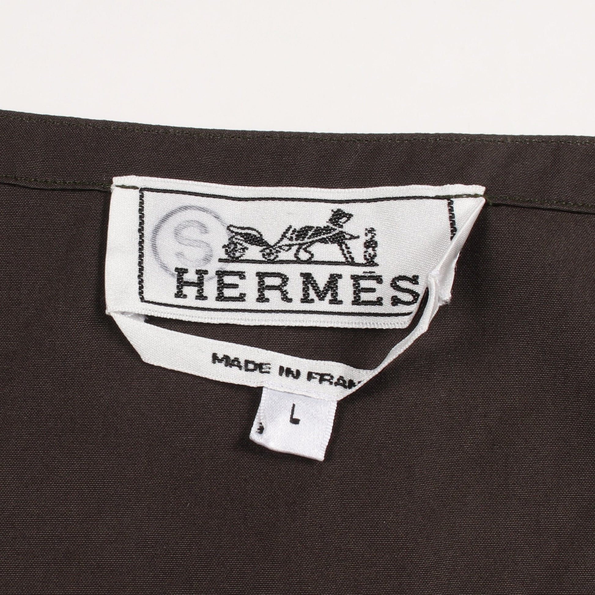 ノースリーブ カットソー コットン カーキグリーン エルメス トップス HERMES