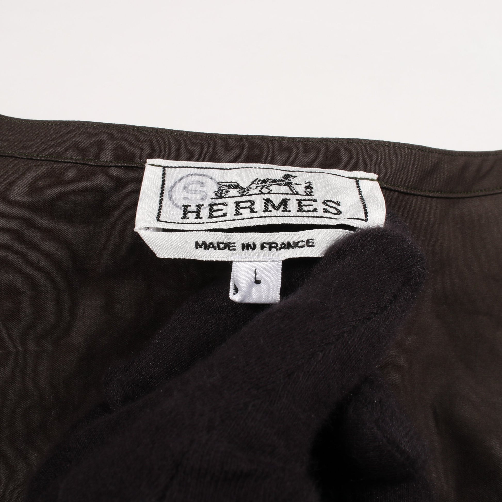 ノースリーブ カットソー コットン カーキグリーン エルメス トップス HERMES