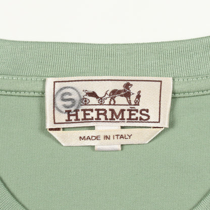 半袖Tシャツ コットン ライトグリーン エルメス トップス HERMES