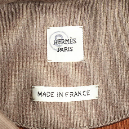 半袖 ワンピース コットン シルク グレーブラウン エルメス ワンピース HERMES