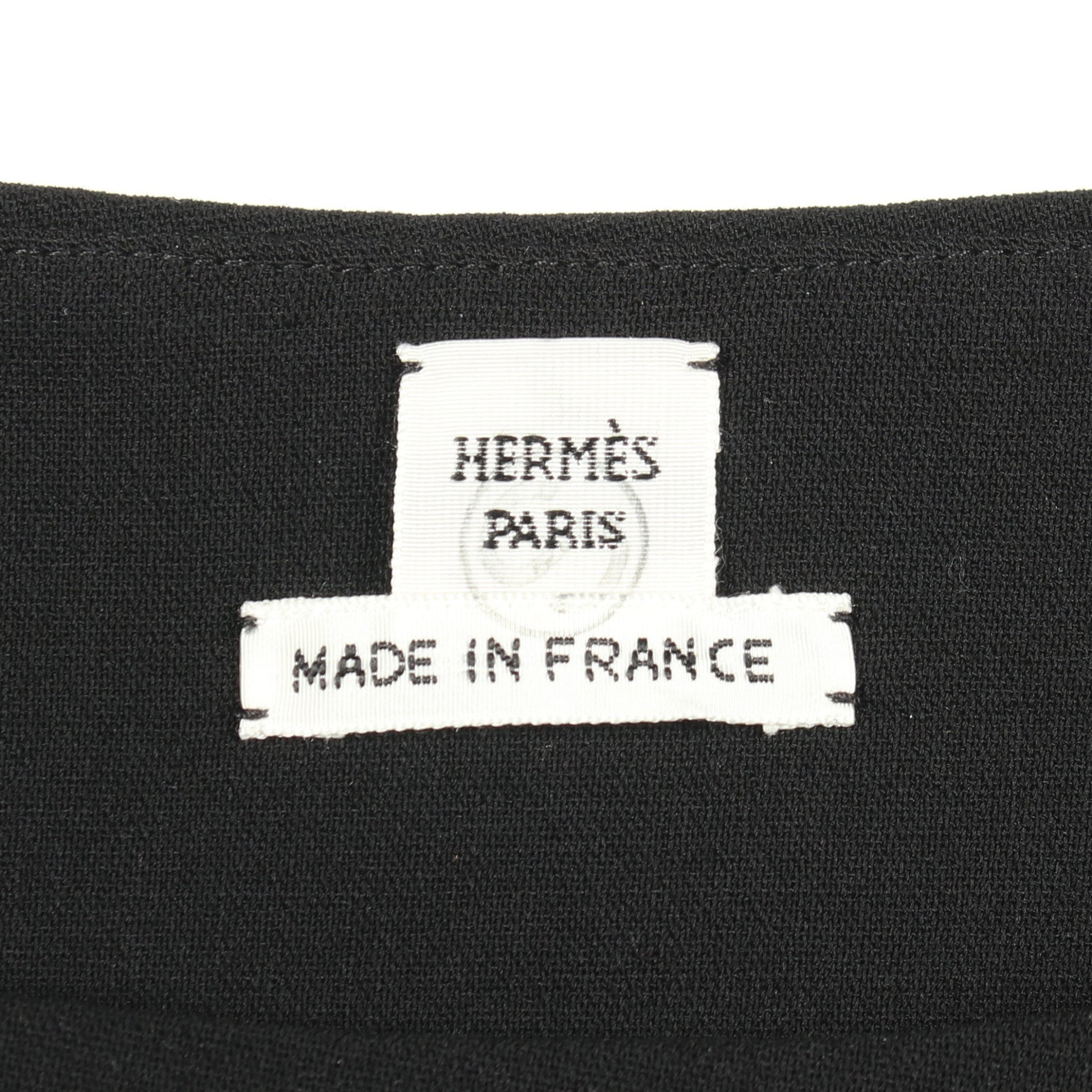 アシンメトリー ノースリーブ ワンピース ウール ブラック エルメス ワンピース HERMES