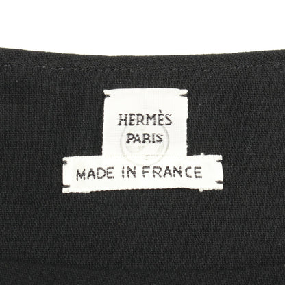 アシンメトリー ノースリーブ ワンピース ウール ブラック エルメス ワンピース HERMES
