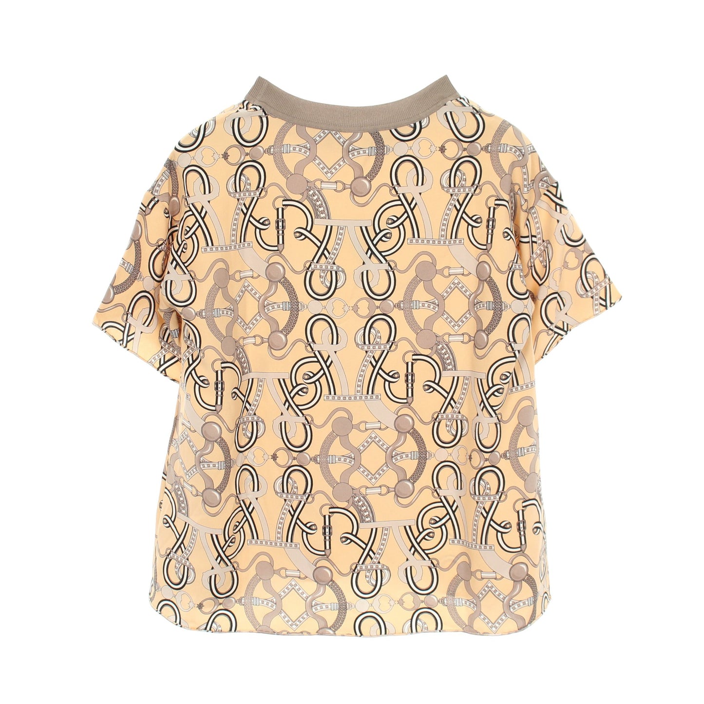 Grand Tralala 半袖Tシャツ シルク ライトベージュ グレーベージュ エルメス