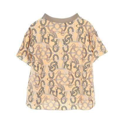 Grand Tralala 半袖Tシャツ シルク ライトベージュ グレーベージュ エルメス