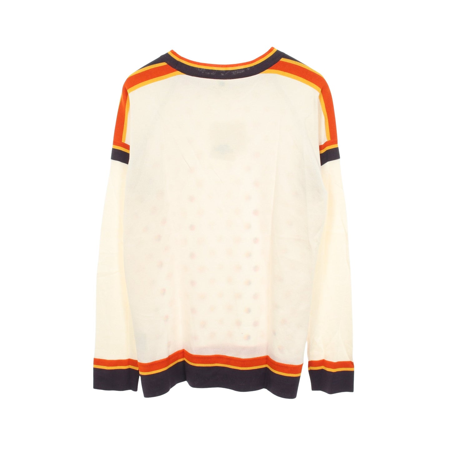 ツイルレーヌ JEU DE BILLES スカーフ切替 ニット シルク コットン オフホワイト マルチカラー エルメス トップス HERMES