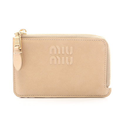 NAPPA AVIATOR コインケース レザー ベージュ ミュウミュウ 財布・小物 miu miu