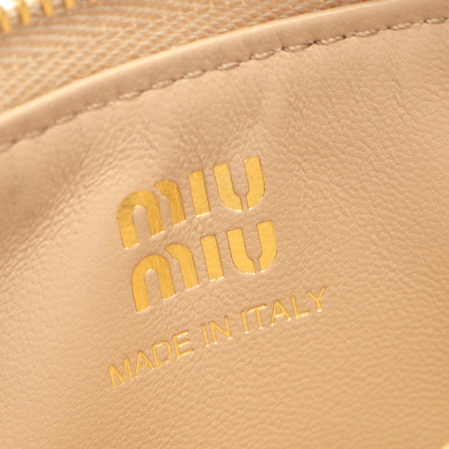 NAPPA AVIATOR コインケース レザー ベージュ ミュウミュウ 財布・小物 miu miu