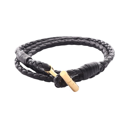 T ブレスレット レザー GP ダークブラウン ゴールド トムフォード アクセサリー TOM FORD