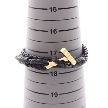 T ブレスレット レザー GP ダークブラウン ゴールド トムフォード アクセサリー TOM FORD
