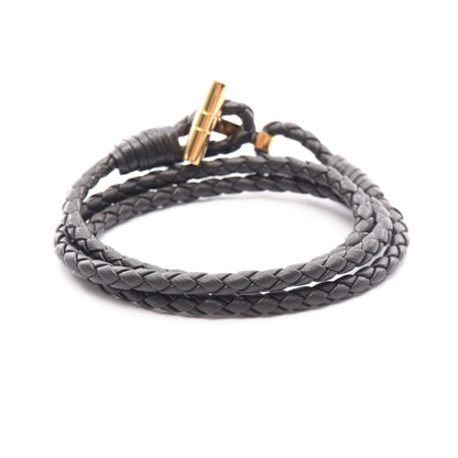T ブレスレット レザー GP ダークブラウン ゴールド トムフォード アクセサリー TOM FORD