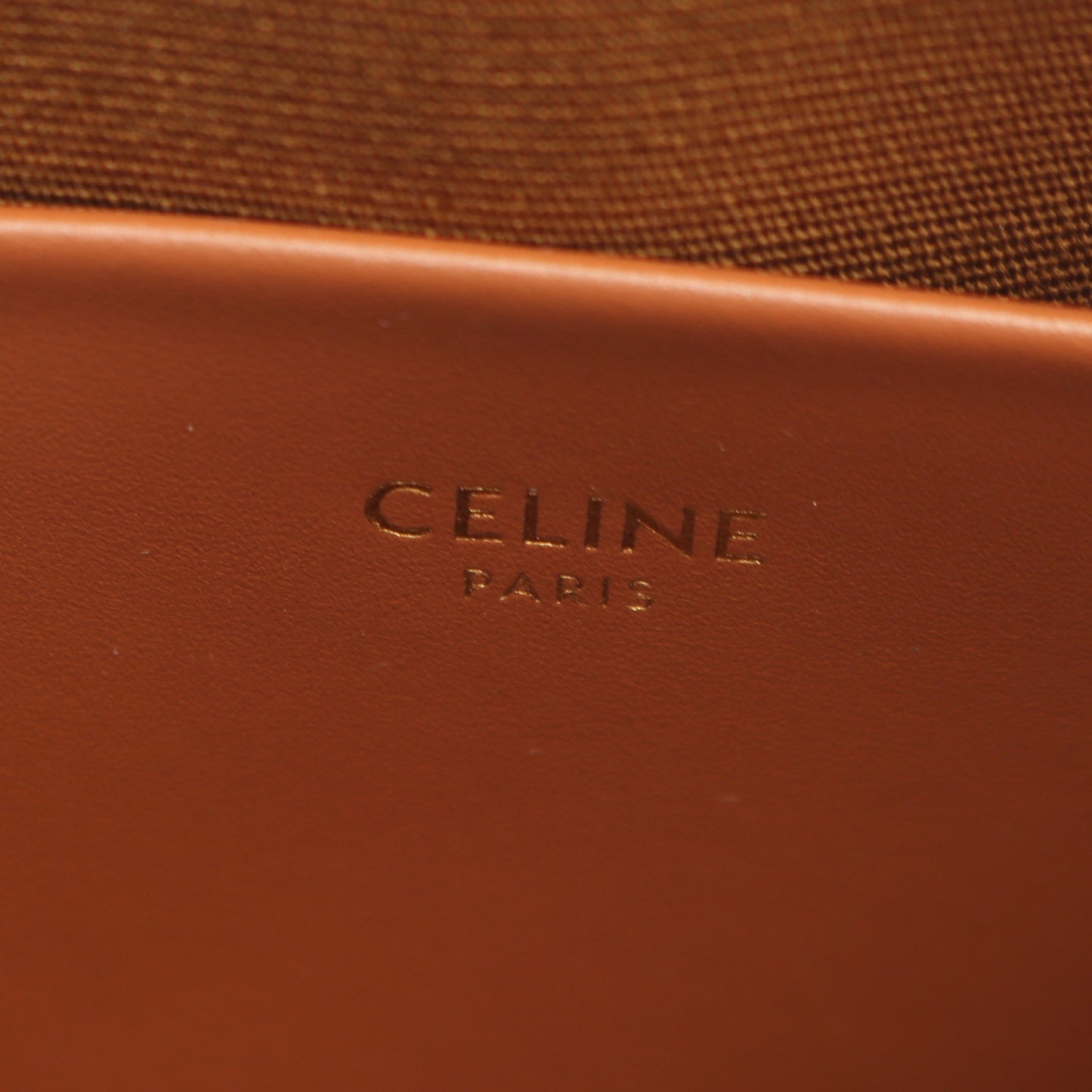 ティーン オノリン トリオンフ 2WAY ハンドバッグ PVC レザー ブラック ブラウン セリーヌ バッグ CELINE