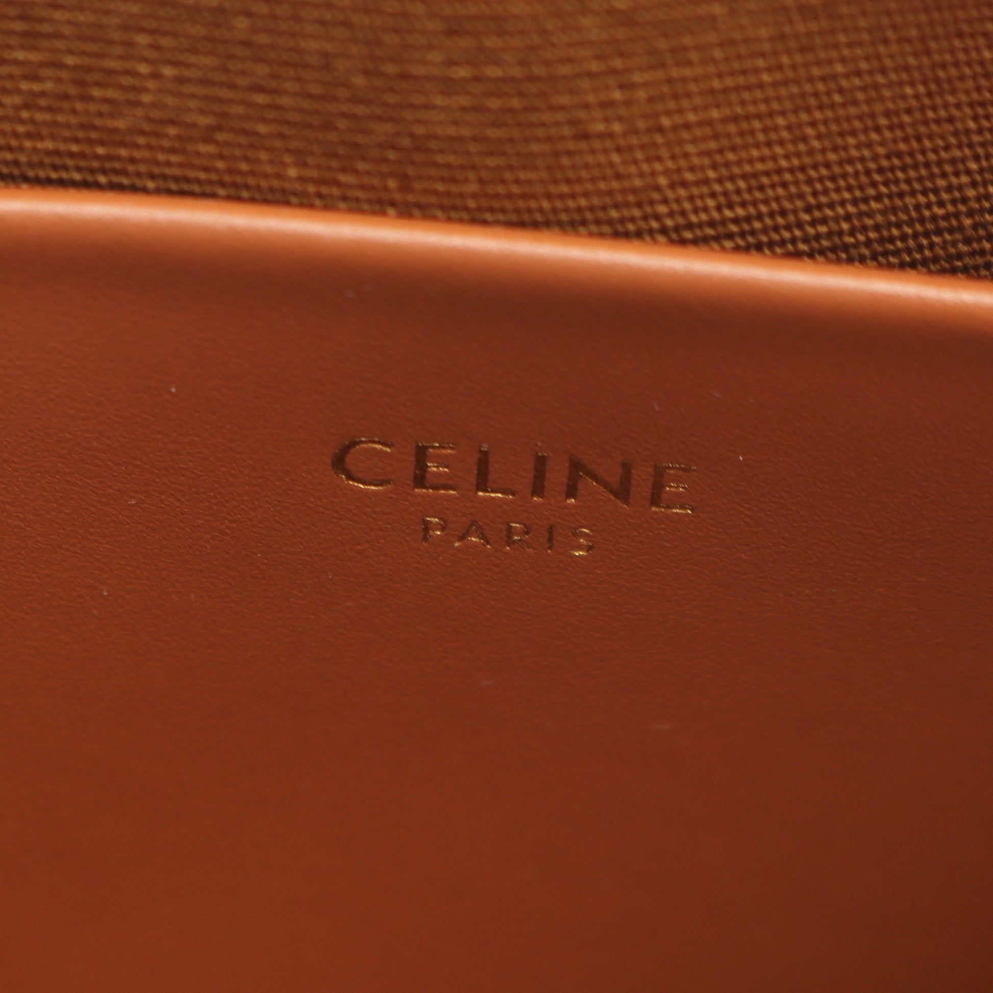 ティーン オノリン トリオンフ 2WAY ハンドバッグ PVC レザー ブラック ブラウン セリーヌ バッグ CELINE