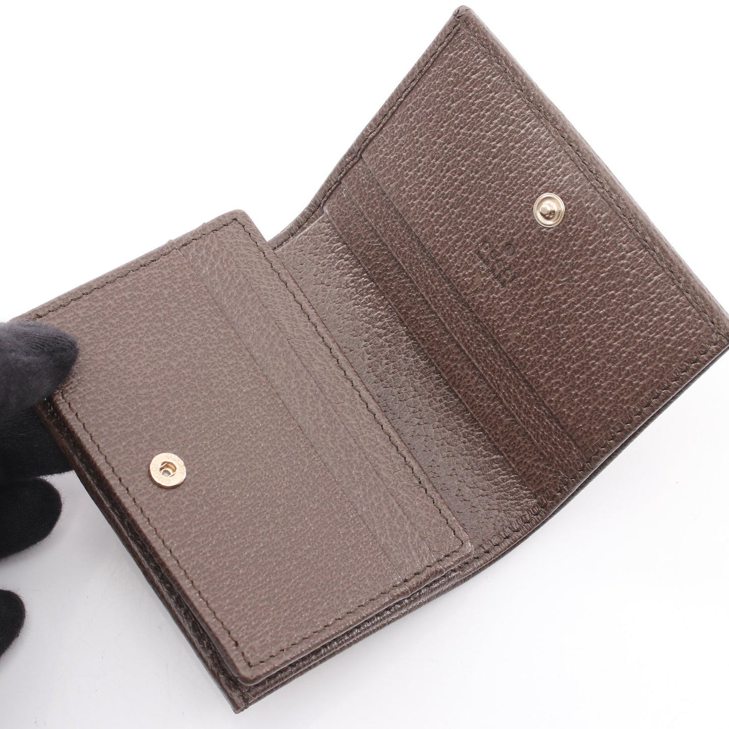 オフィディア シェリーライン GGスプリーム 二つ折り財布 PVC レザー ベージュ マルチカラー グッチ 財布・小物 GUCCI
