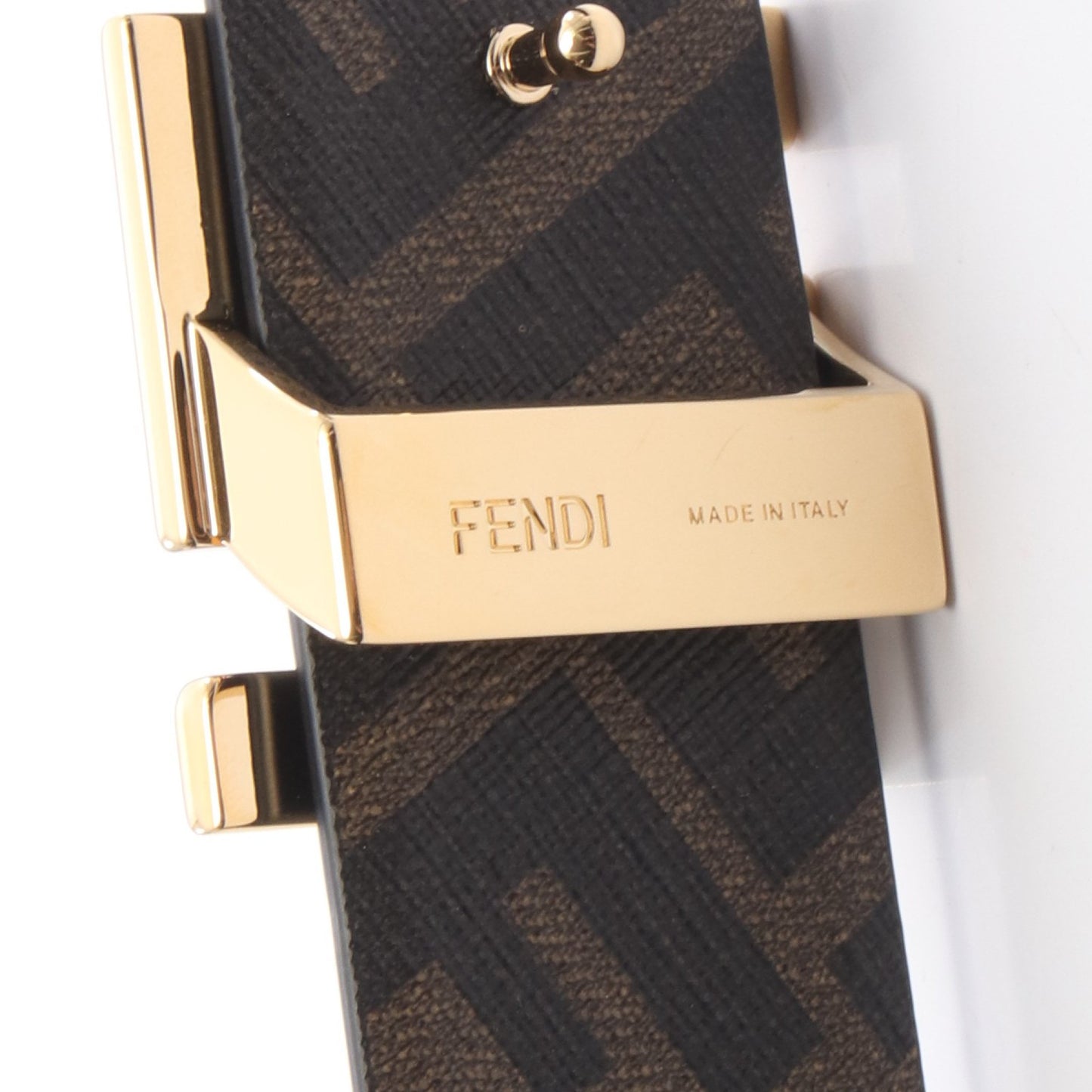 ラウンド FF リバーシブル ベルト PVC レザー ブラック ブラウン フェンディ 財布・小物 FENDI