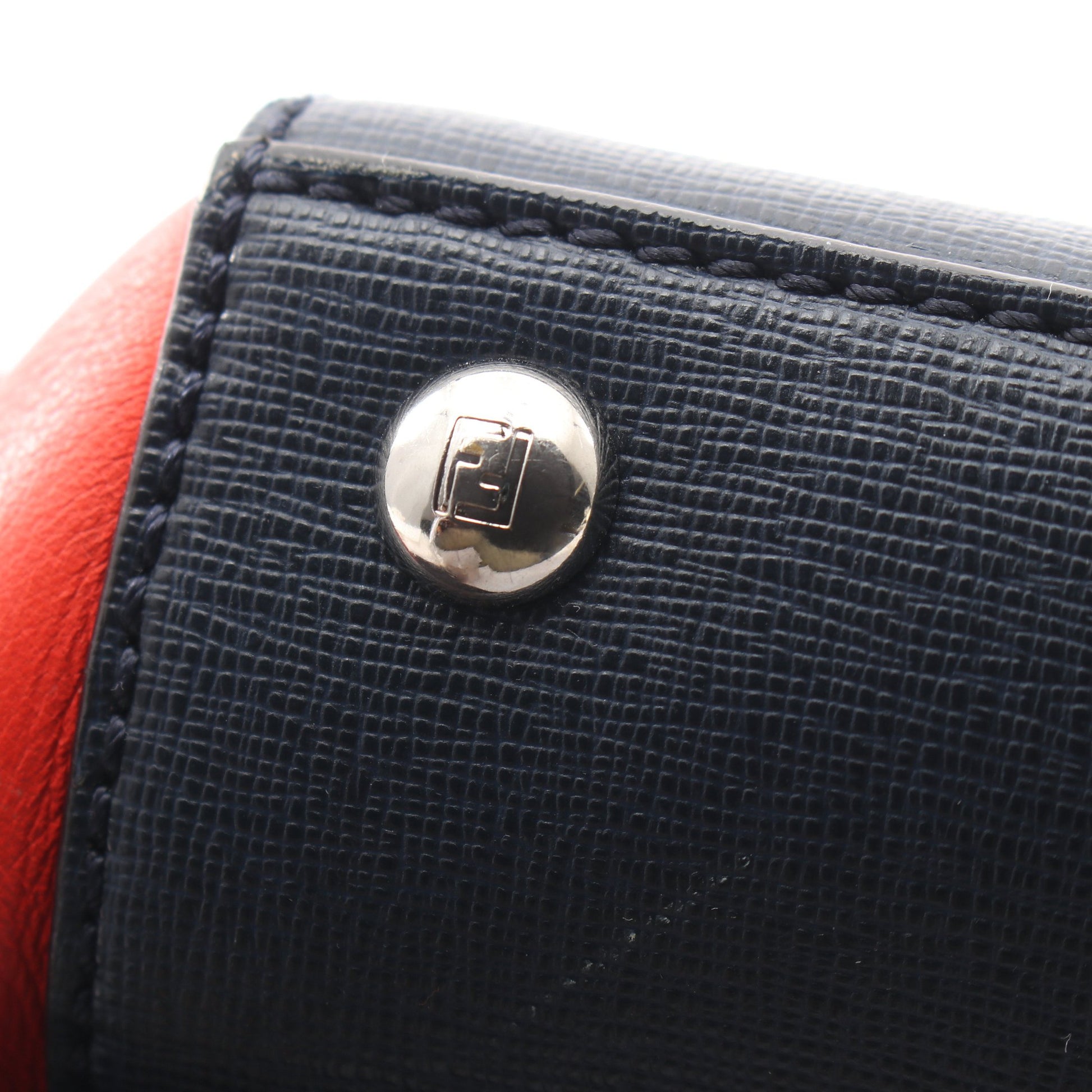PETITE 2JOURS プチ トゥージュール ハンドバッグ レザー ネイビー レッド フェンディ バッグ FENDI