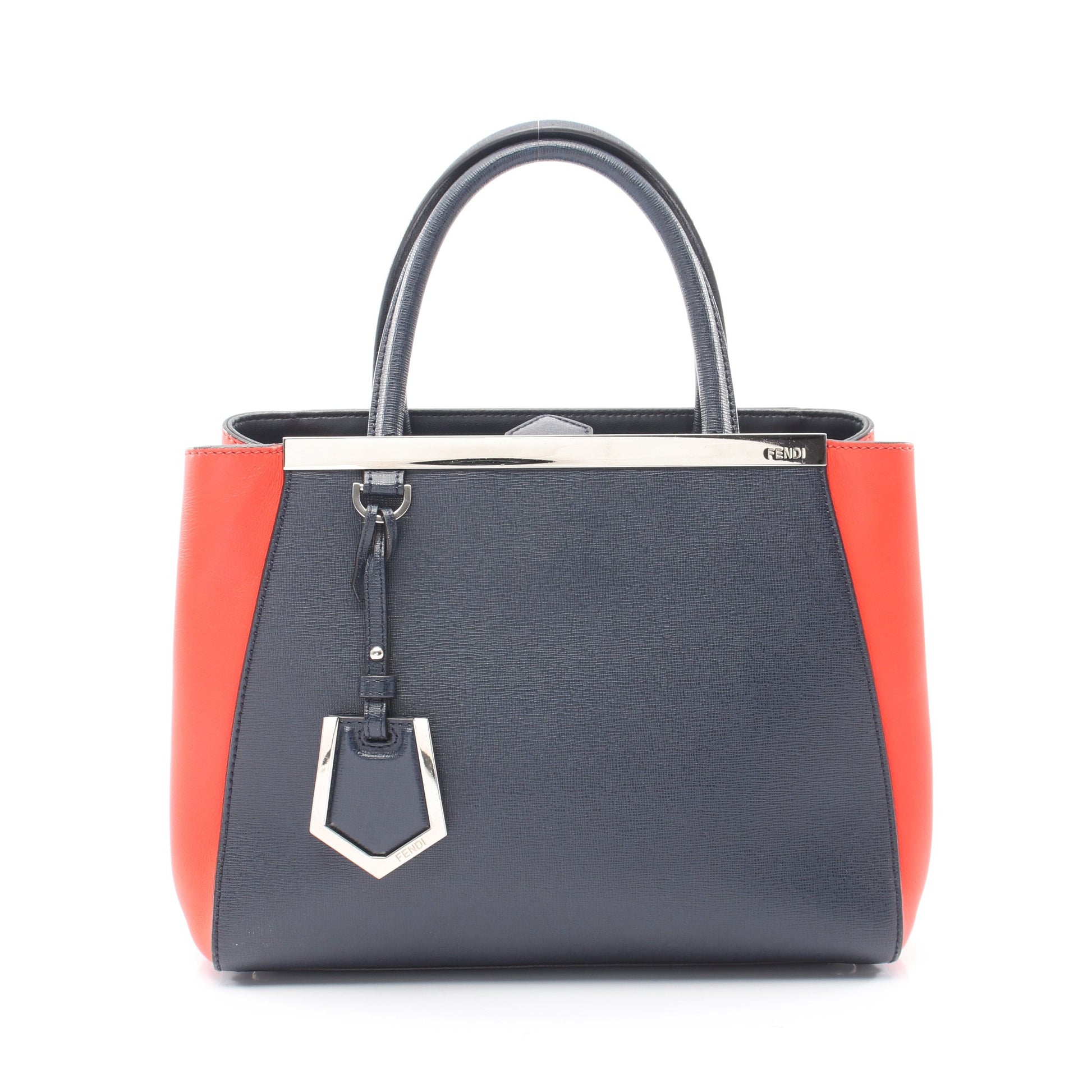 PETITE 2JOURS プチ トゥージュール ハンドバッグ レザー ネイビー レッド フェンディ バッグ FENDI