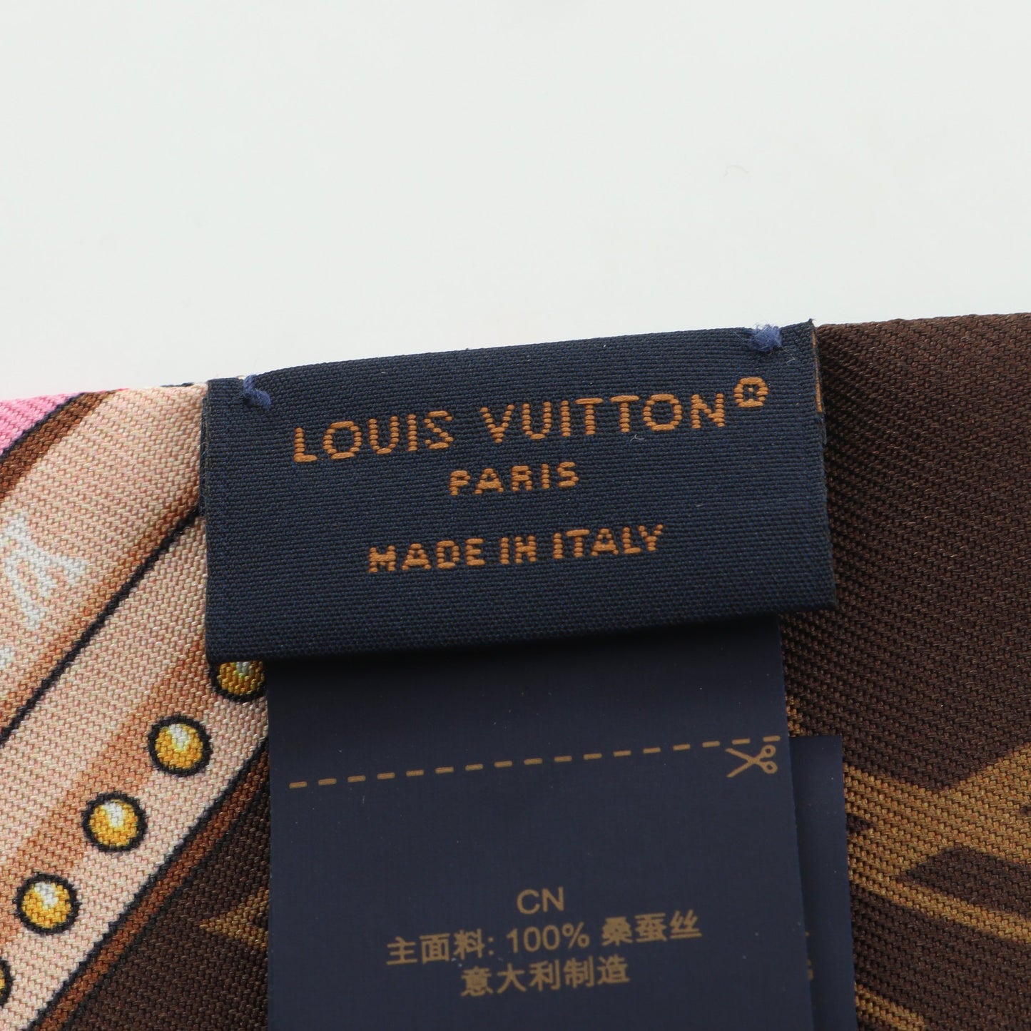 バンドーBB アルティメット ノワール リボン スカーフ シルク ブラック ブラウン マルチカラー ルイヴィトン 財布・小物 LOUIS VUITTON