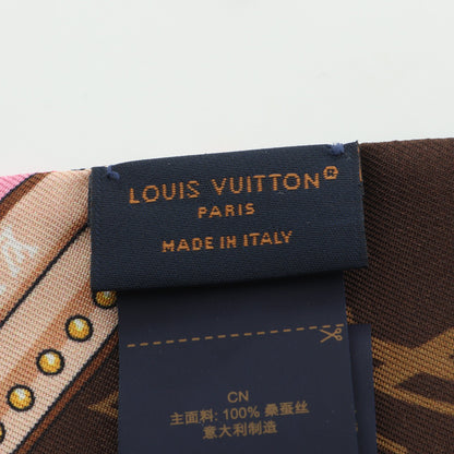 バンドーBB アルティメット ノワール リボン スカーフ シルク ブラック ブラウン マルチカラー ルイヴィトン 財布・小物 LOUIS VUITTON