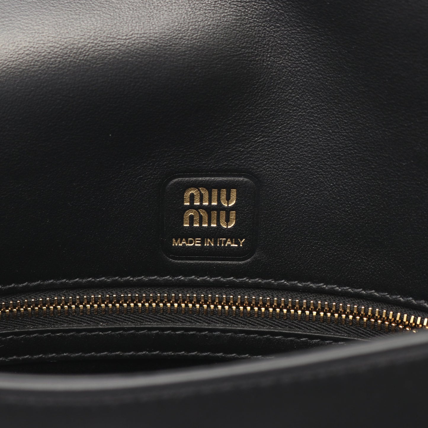 FINE CALF ペニー 2WAY ハンドバッグ レザー ブラック ミュウミュウ バッグ miu miu