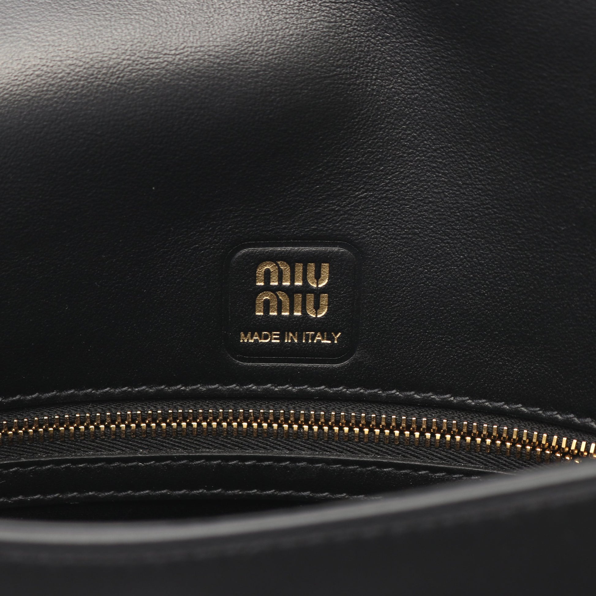 FINE CALF ペニー 2WAY ハンドバッグ レザー ブラック ミュウミュウ バッグ miu miu
