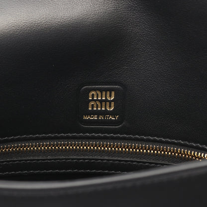 FINE CALF ペニー 2WAY ハンドバッグ レザー ブラック ミュウミュウ バッグ miu miu