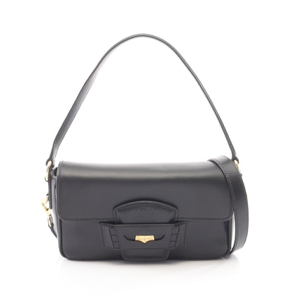 FINE CALF ペニー 2WAY ハンドバッグ レザー ブラック ミュウミュウ バッグ miu miu