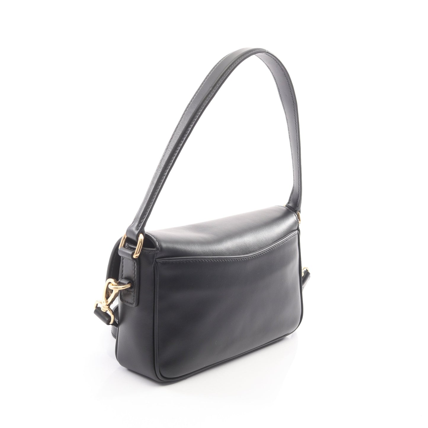 FINE CALF ペニー 2WAY ハンドバッグ レザー ブラック ミュウミュウ バッグ miu miu