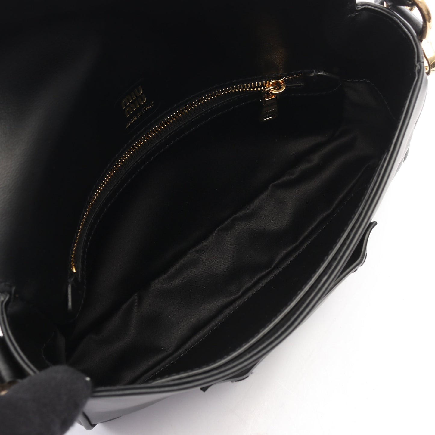 FINE CALF ペニー 2WAY ハンドバッグ レザー ブラック ミュウミュウ バッグ miu miu