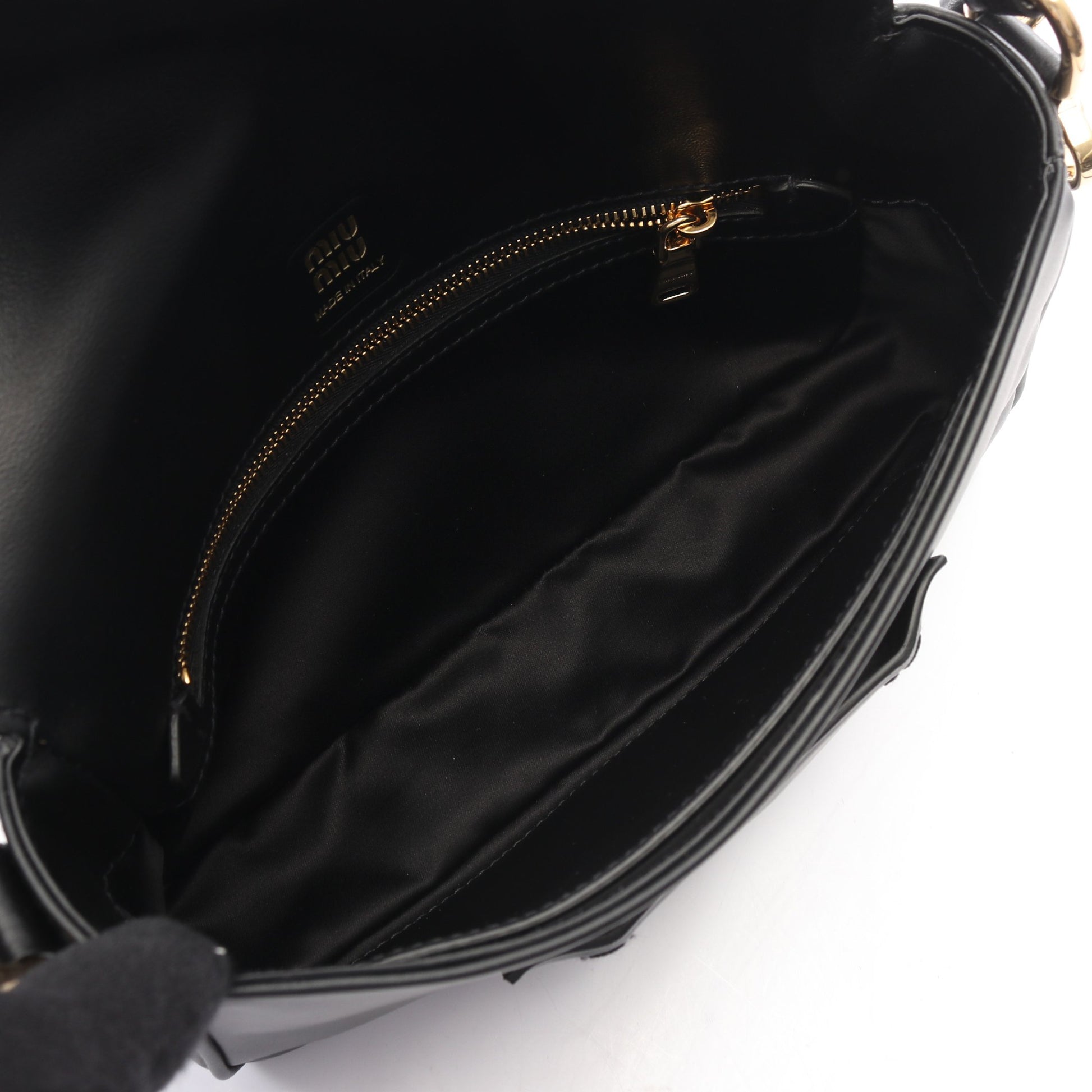 FINE CALF ペニー 2WAY ハンドバッグ レザー ブラック ミュウミュウ バッグ miu miu