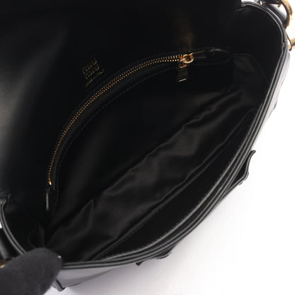 FINE CALF ペニー 2WAY ハンドバッグ レザー ブラック ミュウミュウ バッグ miu miu