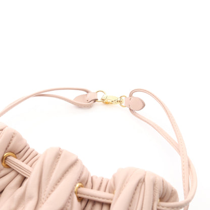 マテラッセ ポーチ ハンドバッグ レザー ピンクベージュ ミュウミュウ バッグ miu miu
