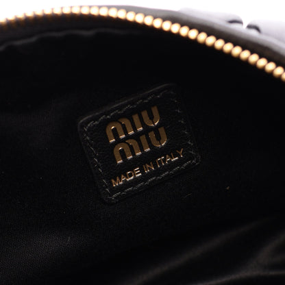 MATELASSE'MIU マテラッセ ハンドバッグ レザー ブラック ミュウミュウ バッグ miu miu
