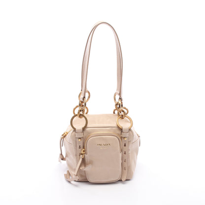 ダングル ミニ ショルダーバッグ レザー ベージュ プラダ バッグ PRADA