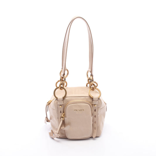 ダングル ミニ ショルダーバッグ レザー ベージュ プラダ バッグ PRADA