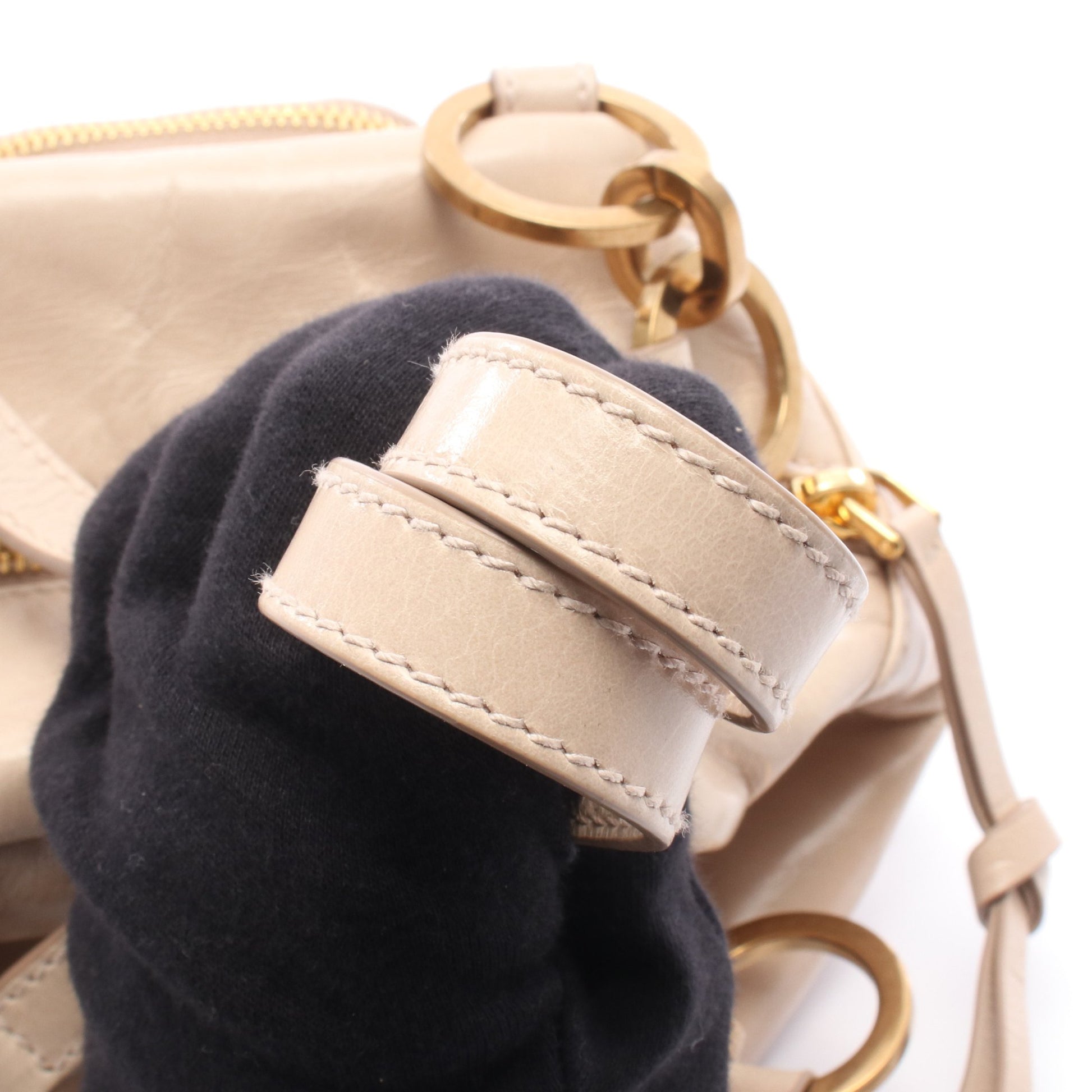 ダングル ミニ ショルダーバッグ レザー ベージュ プラダ バッグ PRADA