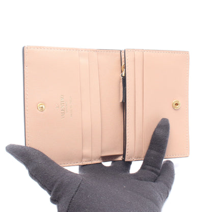 VLOGO SIGNATURE FLAP FRENCH 二つ折り財布 レザー ピンクベージュ ヴァレンティノガラヴァーニ 財布・小物 VALENTINO GARAVANI