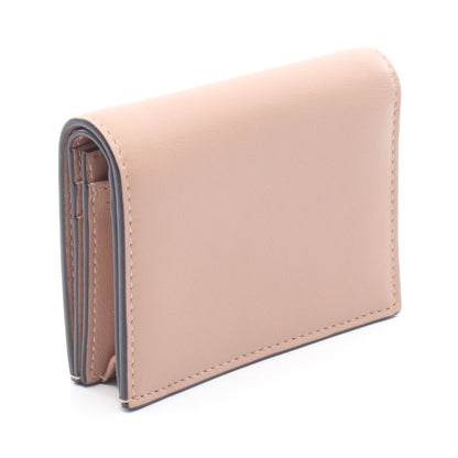 VLOGO SIGNATURE FLAP FRENCH 二つ折り財布 レザー ピンクベージュ ヴァレンティノガラヴァーニ 財布・小物 VALENTINO GARAVANI