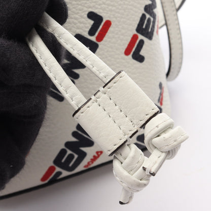 FENDI × FILA ミニ モントレゾール 2WAY ハンドバッグ レザー オフホワイト ネイビー レッド フェンディ バッグ FENDI