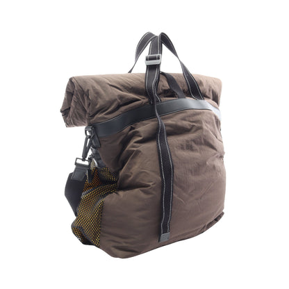 2WAY ハンドバッグ トートバッグ ナイロン ダークブラウン ブラック イエロー ボッテガヴェネタ バッグ BOTTEGA VENETA