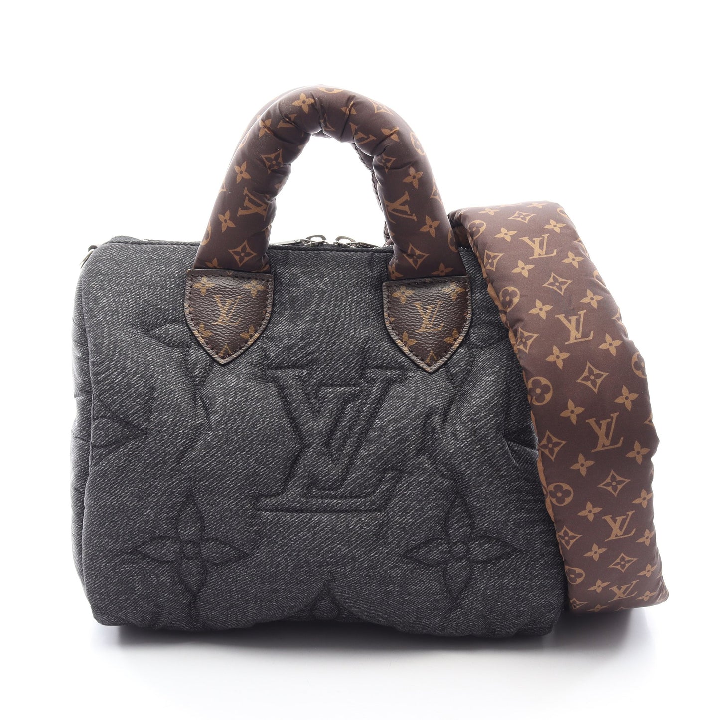 スピーディバンドリエール 25 LVピロー 2WAY ハンドバッグ ナイロン PVC ダークグレー ブラウン ルイヴィトン バッグ LOUIS VUITTON