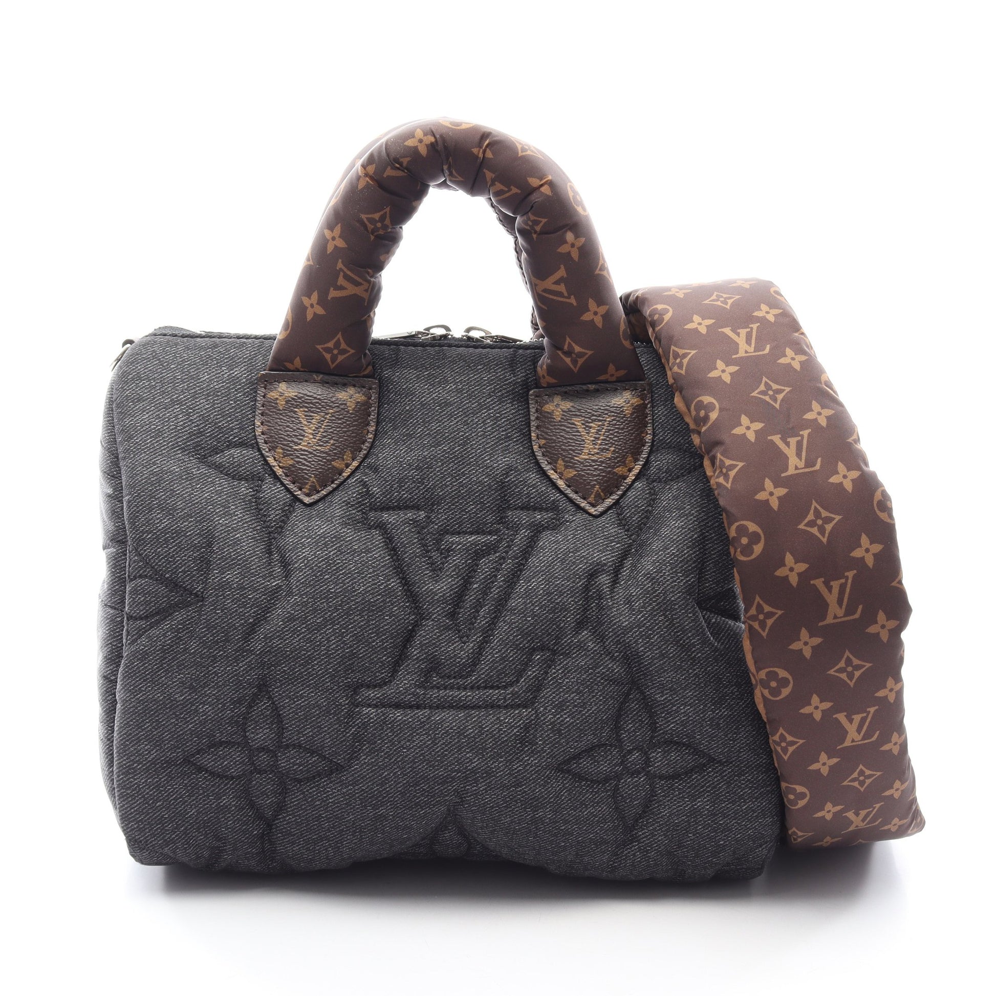 スピーディバンドリエール 25 LVピロー 2WAY ハンドバッグ ナイロン PVC ダークグレー ブラウン ルイヴィトン バッグ LOUIS VUITTON