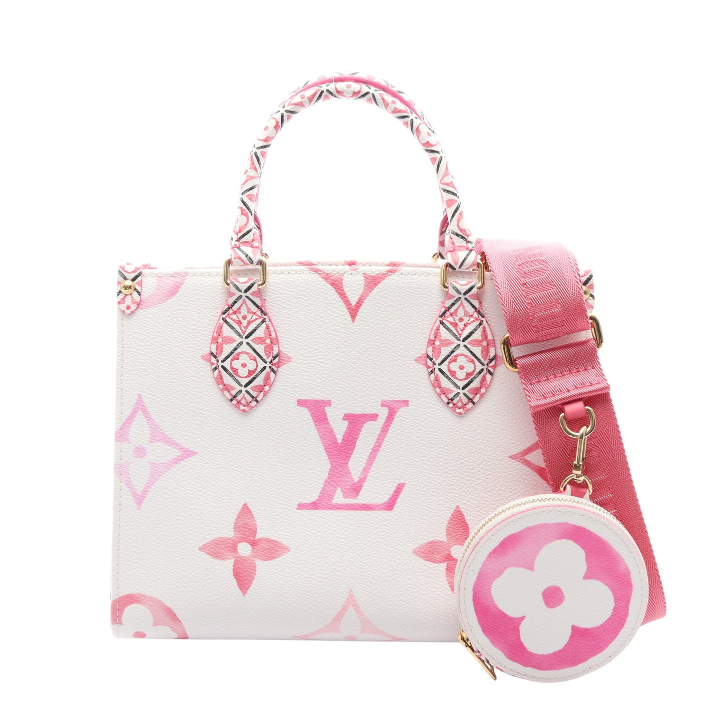 オンザゴー PM LV バイザプール モノグラムジャイアント 2WAY ハンドバッグ PVC オフホワイト ルイヴィトン バッグ LOUIS VUITTON