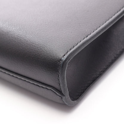 サックアデペッシュ29 ショルダーバッグ エバーグレイン ブラック シルバー金具 Z刻印 エルメス バッグ HERMES