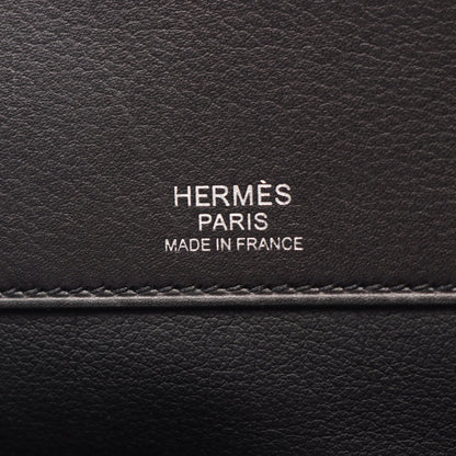 サックアデペッシュ29 ショルダーバッグ エバーグレイン ブラック シルバー金具 Z刻印 エルメス バッグ HERMES